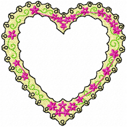Hearts Embroidery Design 11